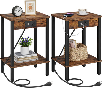 vimber side table with charging station, set of, main product view