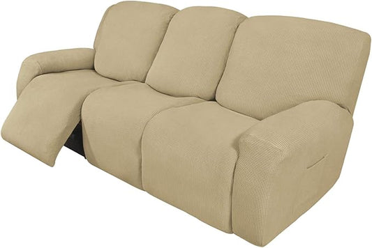 Easy-Going 8 Pieces Recliner Sofa Stretch Sofa Slipcover Sofa Cover Furniture by Easy-Going