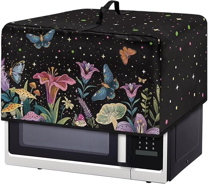 Microwave Oven Cover, Butterfly Heat-Resistant Polyester Machine Protector by Unknown