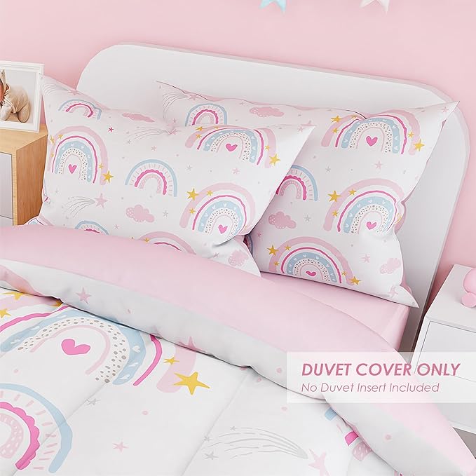 SANDJEST Rainbow Duvet Cover Sets Twin Size - Image 5