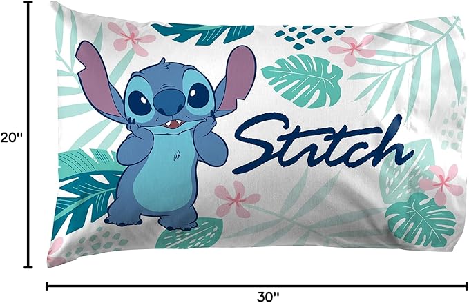 Jay Franco Disney Lilo & Stitch Misty Palm 1 Pack Pillowcase - Image 5