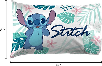 Jay Franco Disney Lilo & Stitch Misty Palm 1 Pack Pillowcase - Image 5