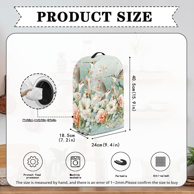 Hummingbird Floral Kitchen Blender Dust Cover Food Processor Dust Protection - Image 6