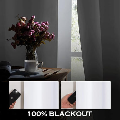 KGORGE Anti Dust Soundproof 100% Blackout Curtains 4 Layers Heavy Duty Energy - Image 3