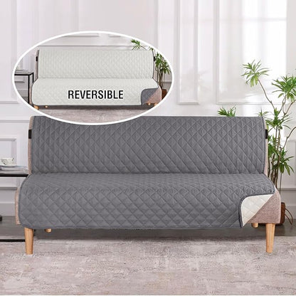 H.VERSAILTEX Reversible Futon Cover Water Repellent Armless Sofa Slipcover - Image 2