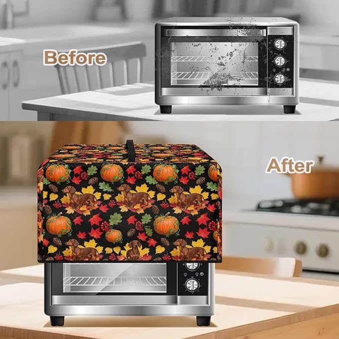 Microwave Dust Cover, Thanksgiving Dog Heat-Resistant Waterproof Polyester - Image 4