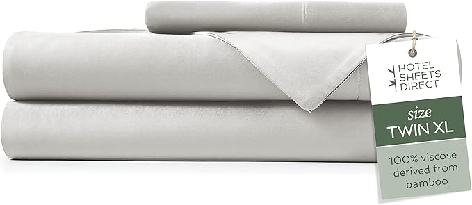 Hotel Sheets Direct 3 Piece Bed Sheet Set Twin XL Size, 100% Viscose Derived by HOTELSHEETSDIRECT