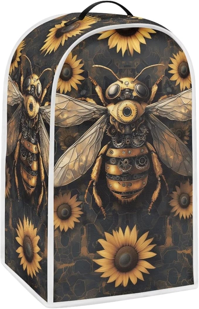 Talayituse Bee Sunflower Print Blender Dust Cover, Fingerprint Protection Cover - Image 2