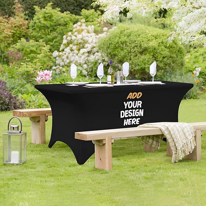 Custom Table Cloth Cover with Business Logo Personalized Customized Tablecloth - Image 6