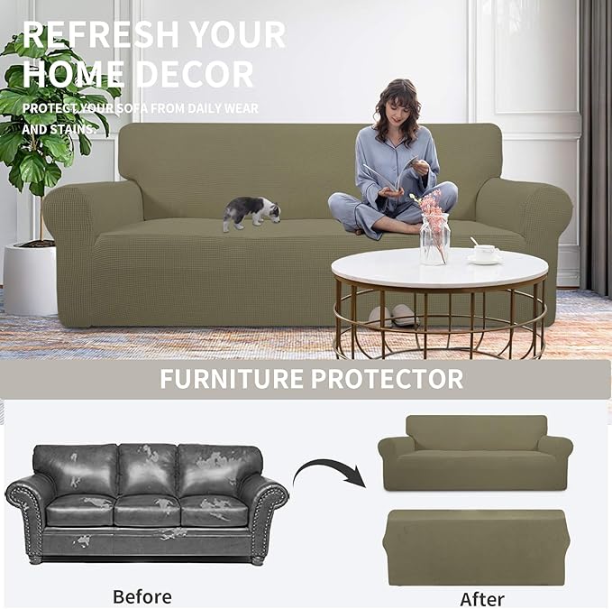 Easy-Going Stretch Loveseat Slipcover 1-Piece Sofa Cover Furniture Protector - Image 4