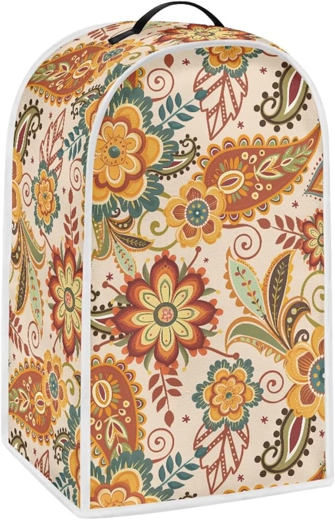 Talayituse Paisley Flower Print Blender Dust Cover, Fingerprint Protection Cover - Image 2