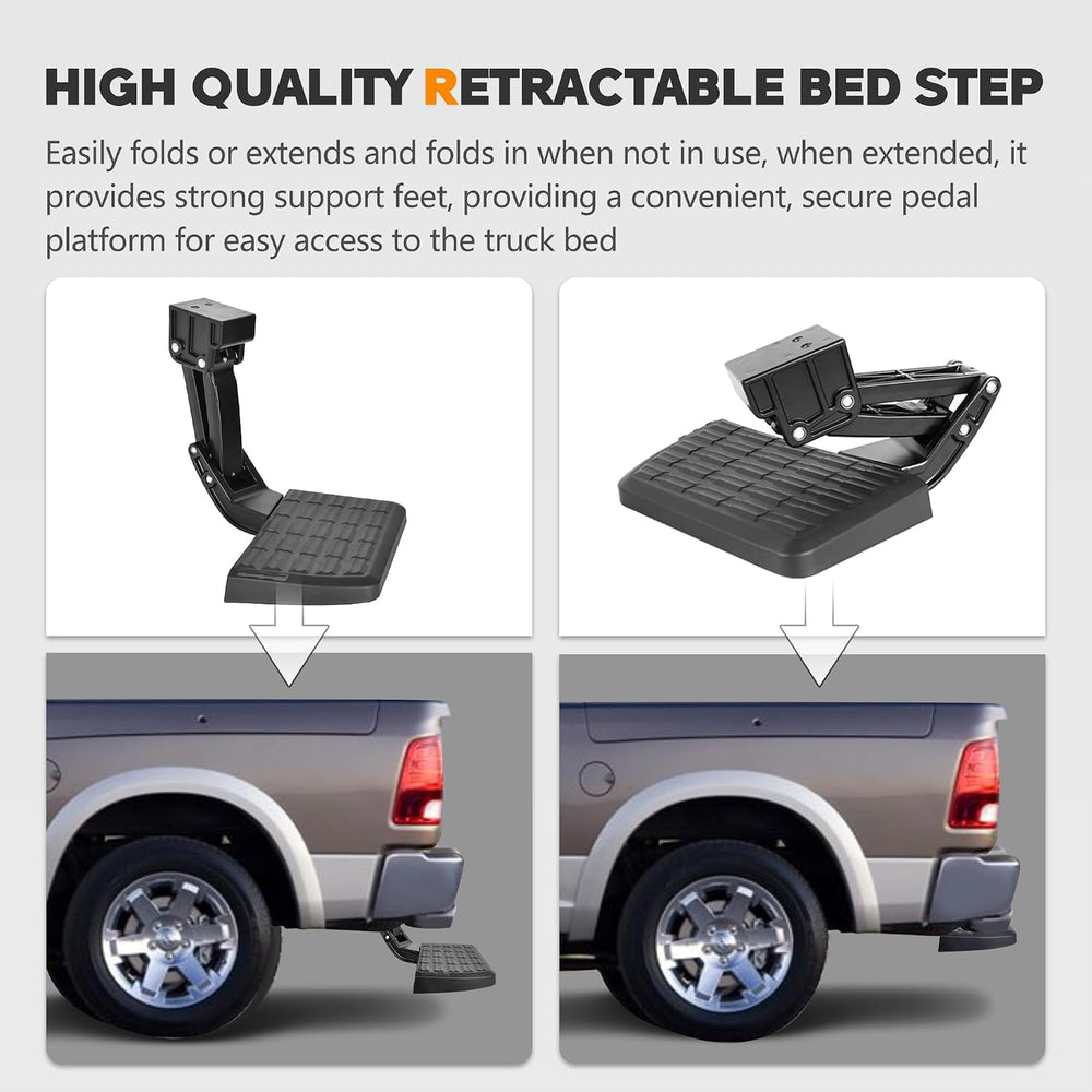 75306-01A Rear Bed Step Compatible with 2009-2018 Dodge Ram 1500, Ram 2500/35...
