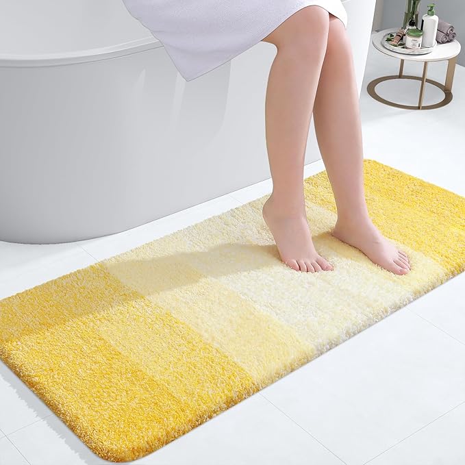 OLANLY Bathroom Runner Rugs 47x20, Extra Soft Absorbent Microfiber Bath Rugs by OLANLY
