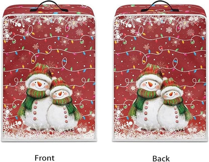 Coffee Maker Dust Cover, Cute Snowman Christmas Mixer Dustproof Protector - Image 2