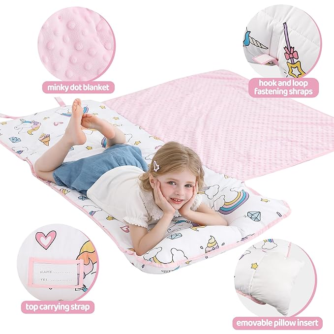 Viviland Toddler Kid Nap Mat for Preschool, Daycare Sleeping Bag - Image 3