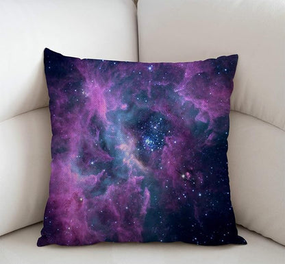 Swono Galaxy Nebula Decorative Cotton Linen Throw Waist Pillow Case Cushion - Image 2