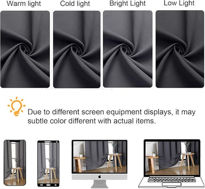 Gwine Charcoal Grey Blackout Curtains - Image 6