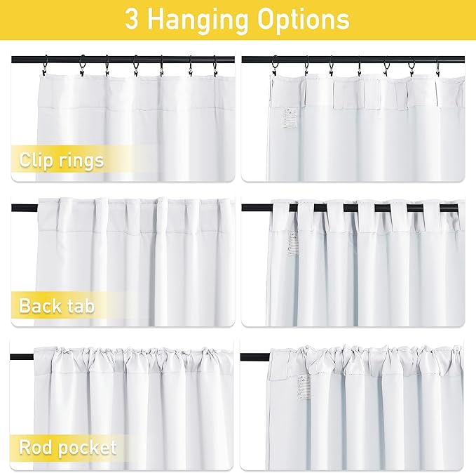 NICETOWN Dust Isolate Sound Barrier 100% Blackout Rod Pocket Curtains 84" Long - Image 7