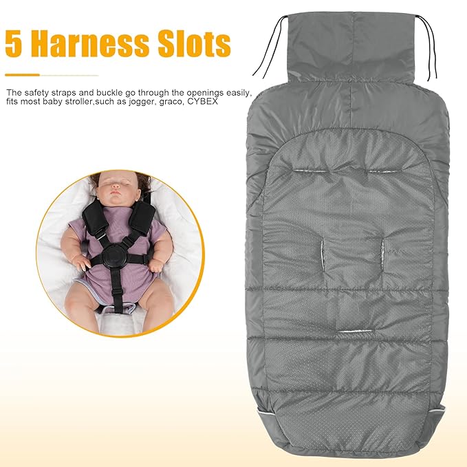 Yoofoss Stroller Cover for Winter, Toddler Stroller Footmuff Universal for Most - Image 6