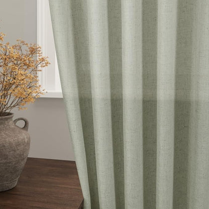 Sage Green Curtains 120 inches Long 2 panels - Image 2