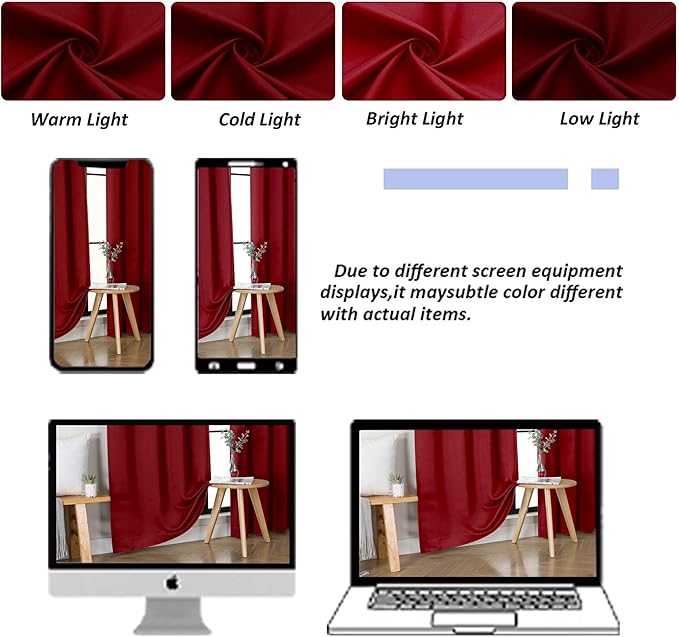 Gwine Short Curtains for Bedroom 45 Inches Long, Short Half Window Kitchen - Image 7