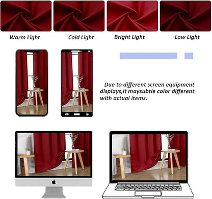Gwine 24 Inch Length Kitchen Curtains Sets, Light Filtering Half Window Short - Image 7