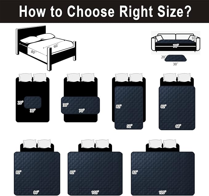 100% Waterproof Dog Bed Cover 86x82 inch Reversible Changing Pad Reusable - Image 5
