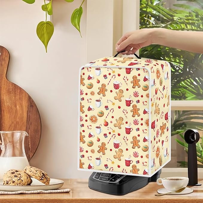 Christmas Coffee Maker Cover Dust Resistant Small Kitchen Appliance Protector - Image 4