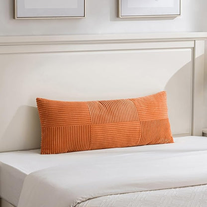 Fancy Homi Set of 2 Orange Boho Long Lumbar Body Decorative Throw Pillow Cover - Image 6