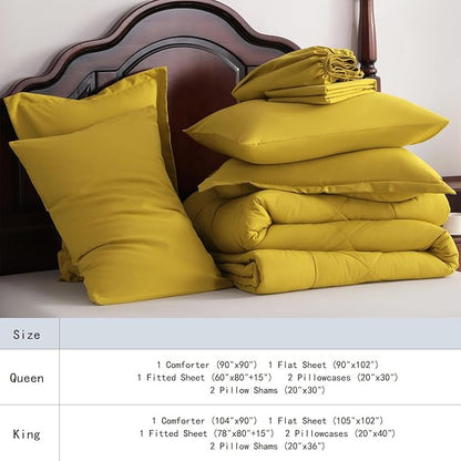 NTBAY King Comforter Set with Sheets, 7 Pieces Soft and Breathable King Bedding - Image 7