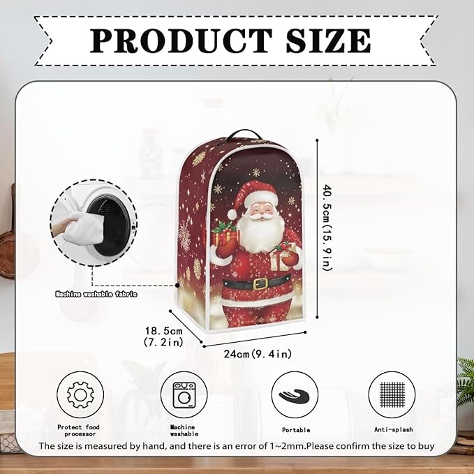 Santa Claus Blender Cover for Kitchen Resistance Food Processor Dust Cover - Image 5