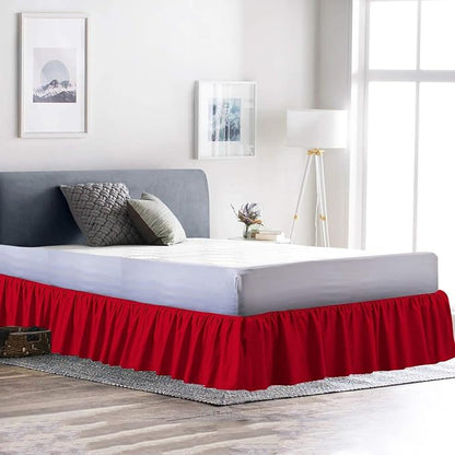 Bed Skirt - Ruffled Bed Skirt 12 Inch Drop Dust Ruffle - Dust Ruffle Bedskirt - Image 3