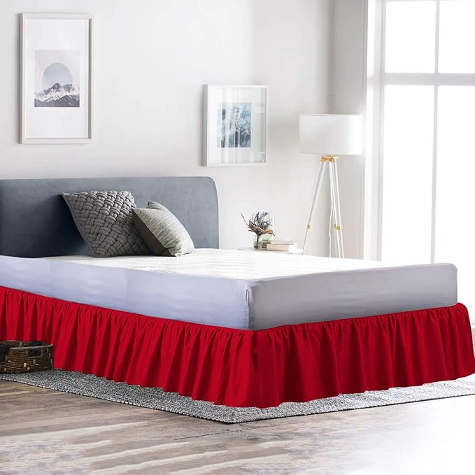 Ruffled Bed Skirt 18 Inch Drop Dust Ruffle - Image 2