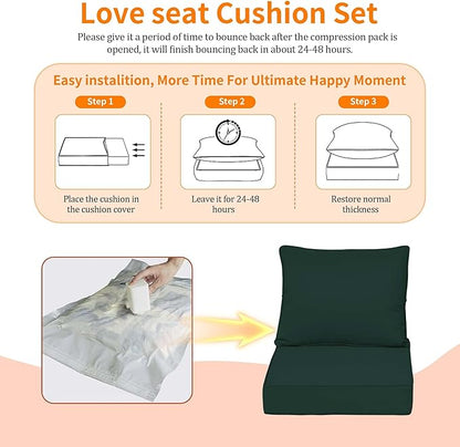 Deep Seat Outdoor Cushions Set of 4, UV&Fade Resistant Deep Seat Patio Cushions - Image 6