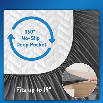 Unilibra Twin XL Size Mattress Protector Waterproof Quilted, Fitted Mattress Pad - Image 5