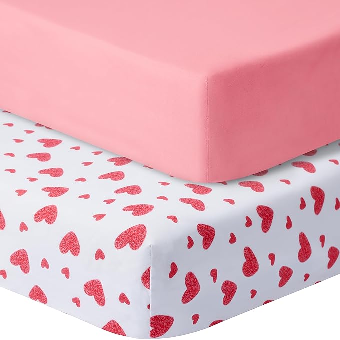 Baby Crib Sheets for Boys Girls, 2 Pack Fitted Crib Sheet for Standard Crib and by GUNTAIL