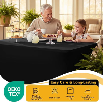 8-Pack Premium Black Spandex Tablecloths - Image 7