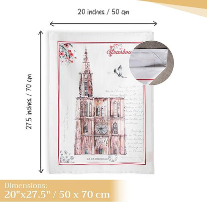 Maison d' Hermine Kitchen Towels Set of 3 100% Cotton 27.50" x 20" Reusable - Image 4