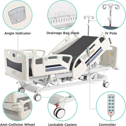 premium 5 function full electric hospital bed,icu medical, view 9