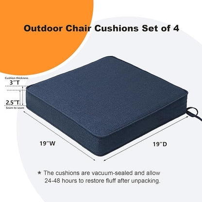 Sunbrella Square Corner Seat Cushions, 18.5" x 16" x 3", Indoor Outdoor Water - Image 6