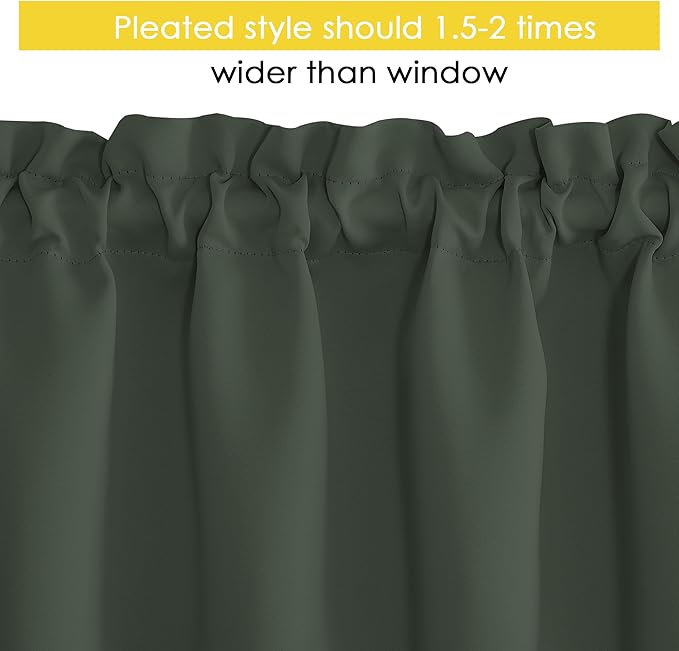 NICETOWN 4 Panels Farmhouse Kitchen Christmas Valance - Image 3