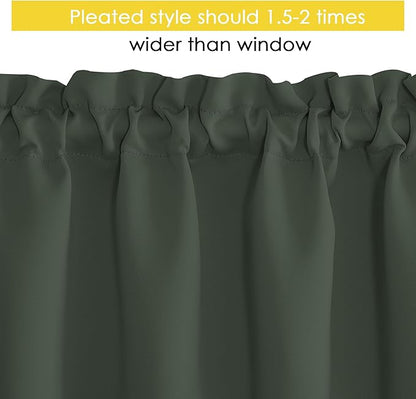 NICETOWN 4 Panels Farmhouse Kitchen Christmas Valance - Image 3
