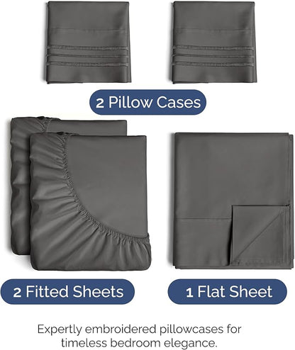 Split King Size 5 Piece Sheet Set - Image 2