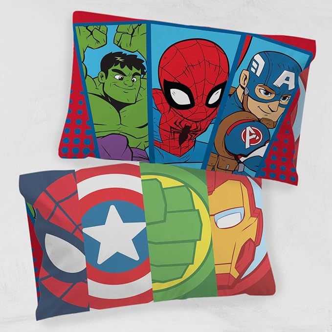 Jay Franco Marvel Super Hero Adventures Double Team 1 Pack Pillowcase - Image 3