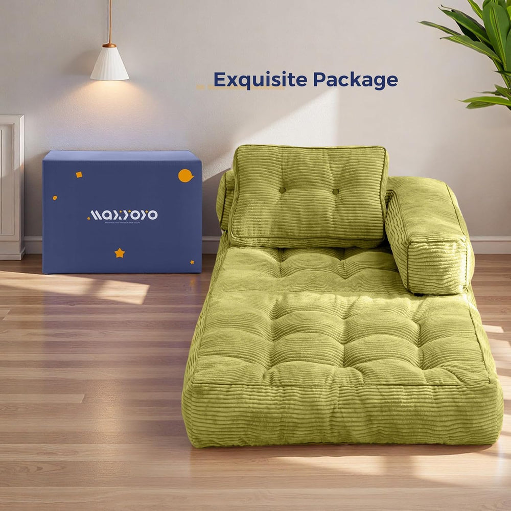 MAXYOYO Folding Sofa Bed, Convertible Chair Bed with Pillow