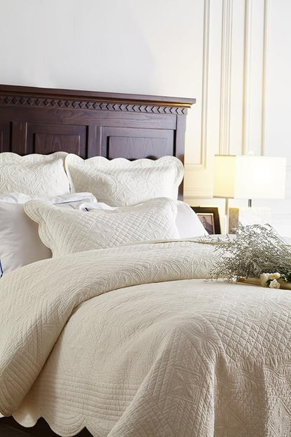 Sage Garden Luxury Pure Cotton Quilted Standard Pillow Sham 20'' x 26'' - Image 3