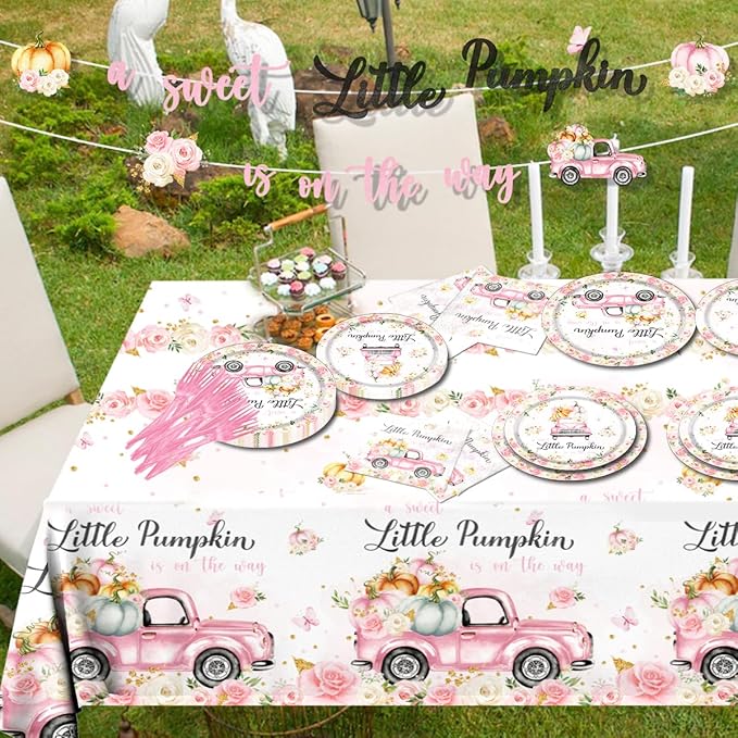 Little Pumpkin Baby Shower Party Decorations Tableware, Napkins - Image 4
