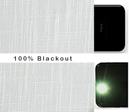White Solid Full Blackout Window Curtains - Image 7