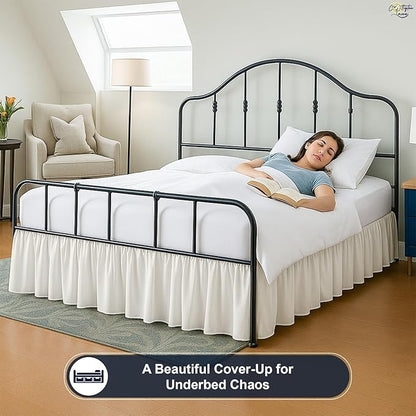 Cottington Lane Ruffled Bed Skirt Twin Size - Image 6