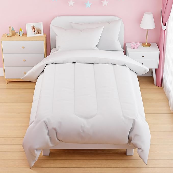 SANDJEST White Duvet Cover Sets Twin Size by SANDJEST